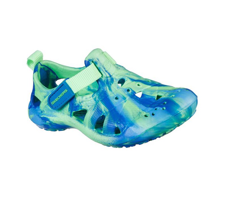 Skechers Pojkar Blå/Ljus Gröna Sandaler - Cali Gear: Koolers - Sverige (HEFRB-8573)